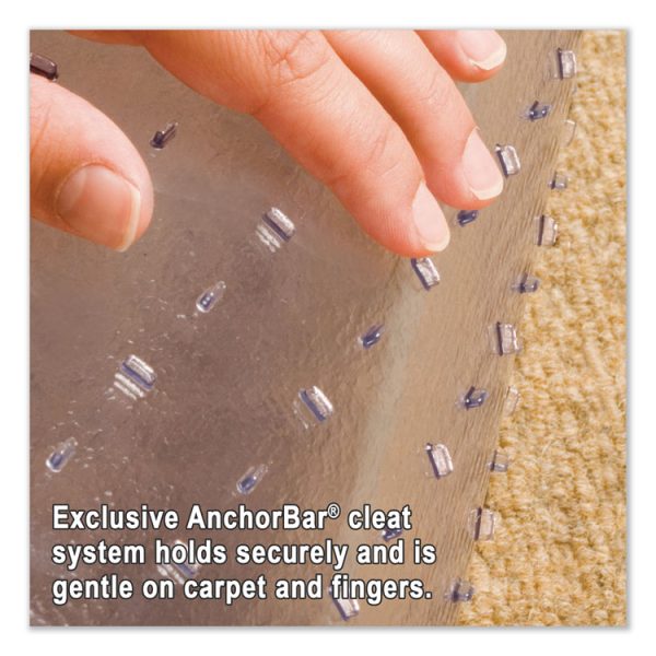 EverLife Moderate Use Chair Mat for Low Pile Carpet, Rectangular with Lip, 36 x 48, Clear - Image 3