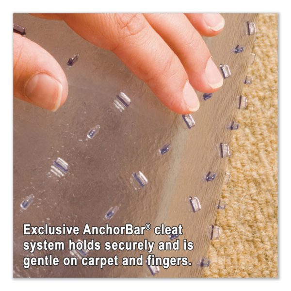 EverLife Moderate Use Chair Mat for Low Pile Carpet, Rectangular with Lip, 45 x 53, Clear - Image 2