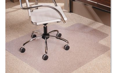 EverLife Moderate Use Chair Mat for Low Pile Carpet, Rectangular with Lip, 45 x 53, Clear