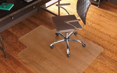 EverLife Chair Mat for Hard Floors, Heavy Use, Rectangular with Lip, 36 x 48, Clear