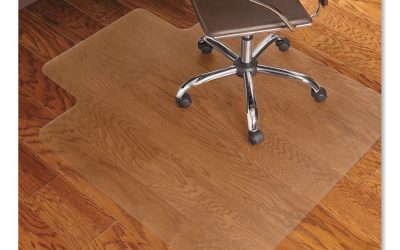 EverLife Chair Mat for Hard Floors, Light Use, Rectangular with Lip, 45 x 53, Clear