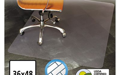 Natural Origins Chair Mat For Hard Floors, 36 X 48, Clear