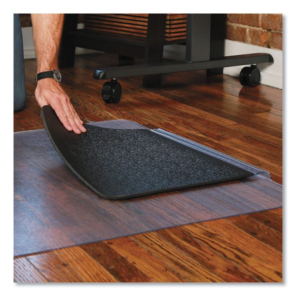 Sit Or Stand Mat For Carpet Or Hard Floors, 36 X 53 With Lip, Clear/black - Image 3