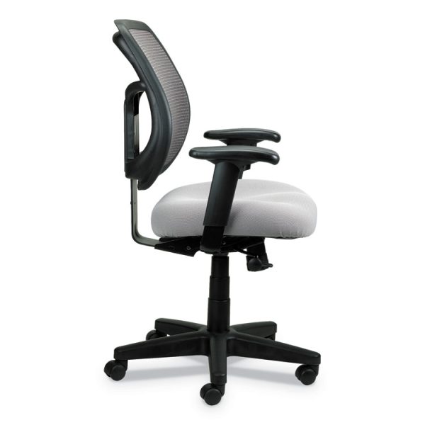 Apollo Mid-Back Mesh Chair, 18.1" To 21.7" Seat Height, Silver Seat, Silver Back, Black Base - Image 7