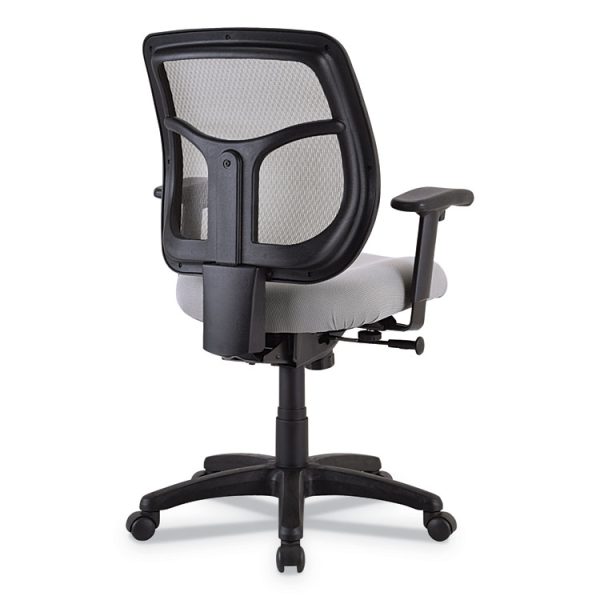Apollo Mid-Back Mesh Chair, 18.1" To 21.7" Seat Height, Silver Seat, Silver Back, Black Base - Image 8