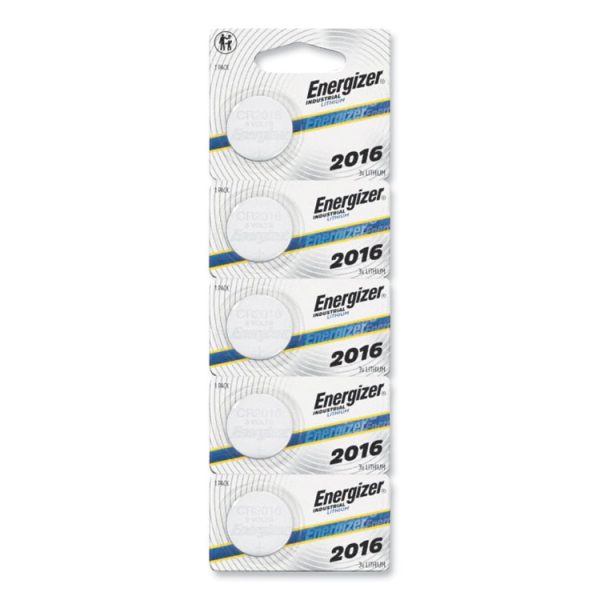 Industrial Lithium Cr2016 Coin Battery With Tear-Strip Packaging, 3 V, 100/box
