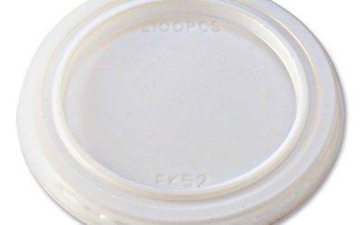 Portion Cup Lids, Fits 1 oz Squat Portion Cups, Clear, 125/Sleeve, 20 Sleeves/Carton