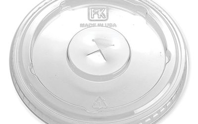 Greenware Cold Drink Lids, X-Slot, Fits 12 oz to 20 oz Cup, Clear, 1,000/Carton