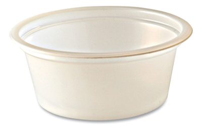 Portion Cups, Squat, 1 oz, Translucent, 125/Sleeve, 20 Sleeve/Carton