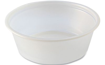 Portion Cups, Squat, 1.5 oz, Translucent, 125/Sleeve, 20 Sleeve/Carton