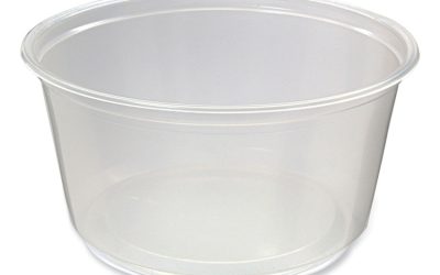 Microwavable Deli Containers, 12 oz, 4.6 Diameter x 2.3 h, Clear, Plastic, 500/Carton