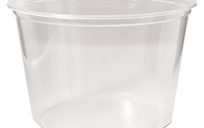 Microwavable Deli Containers, 16 oz, 4.6 Diameter x 3 h, Clear, Plastic, 500/Carton
