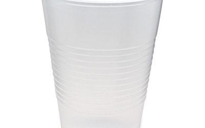 RK Ribbed Cold Drink Cups, 10 oz, Clear, 100/Sleeve, 25 Sleeves/Carton