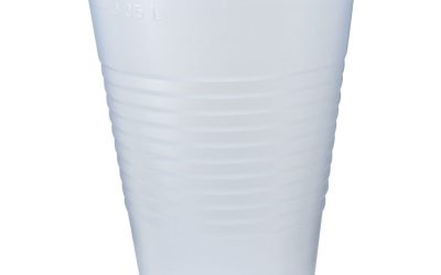 RK Ribbed Cold Drink Cups, 14 oz, Clear, 50/Sleeve, 20 Sleeves/Carton
