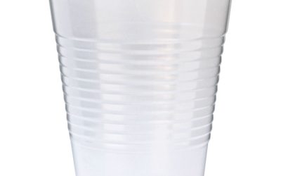 RK Ribbed Cold Drink Cups, 9 oz, Clear, 100/Sleeve, 25 Sleeves/Carton