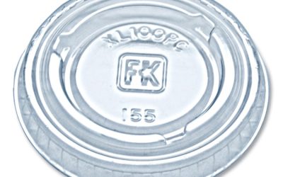Portion Cup Lids, Fits 0.75 oz to 1 oz Portion Cups, Clear, 2,500/Carton