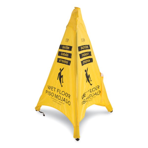Pop Up Safety Cone, 3 X 2.5 X 20, Yellow - Image 2