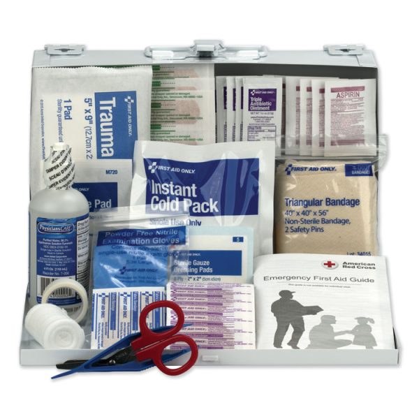 First Aid Kit For 25 People, 104 Pieces, Osha Compliant, Metal Case - Image 2