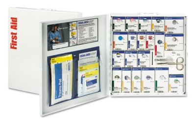 Ansi 2015 Smartcompliance General Business First Aid Station For 50 People, 241 Piece, Metal Case