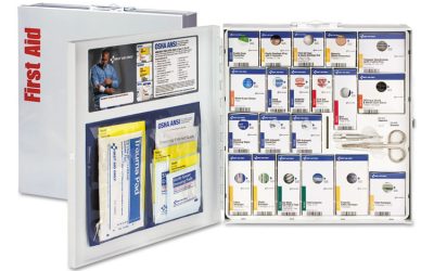 Ansi 2015 Smartcompliance General Business First Aid Station For 50 People, No Medication, 202 Pieces, Metal Case