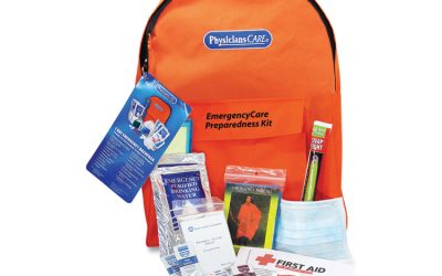 Emergency Preparedness First Aid Backpack, 43 Pieces/kit
