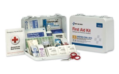 Ansi Class A 25 Person Bulk First Aid Kit For 25 People, 89 Pieces, Metal Case