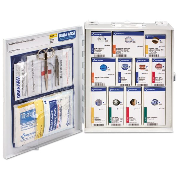 Ansi 2015 Smartcompliance General Business First Aid Station Class A, No Meds, 25 People, 94 Pieces, Metal Case - Image 2