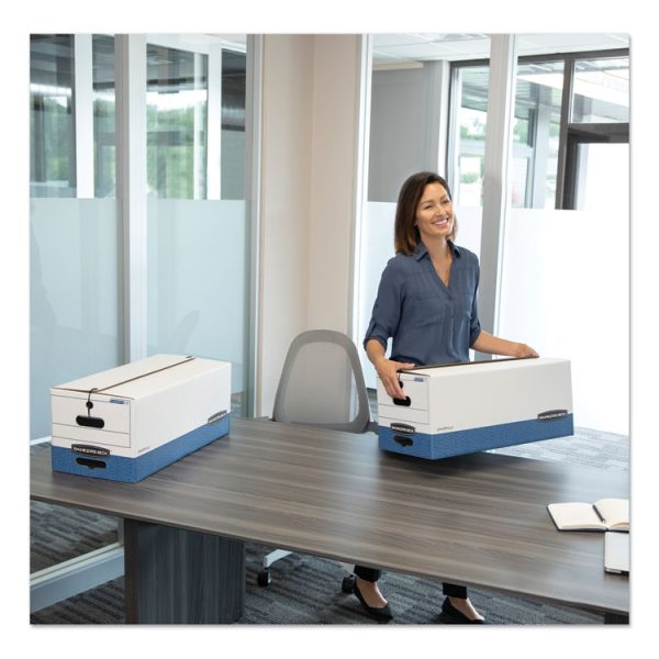 Liberty Heavy-Duty Strength Storage Boxes, Letter Files, 12.25" X 24.13" X 10.75", White/blue, 12/carton - Image 6