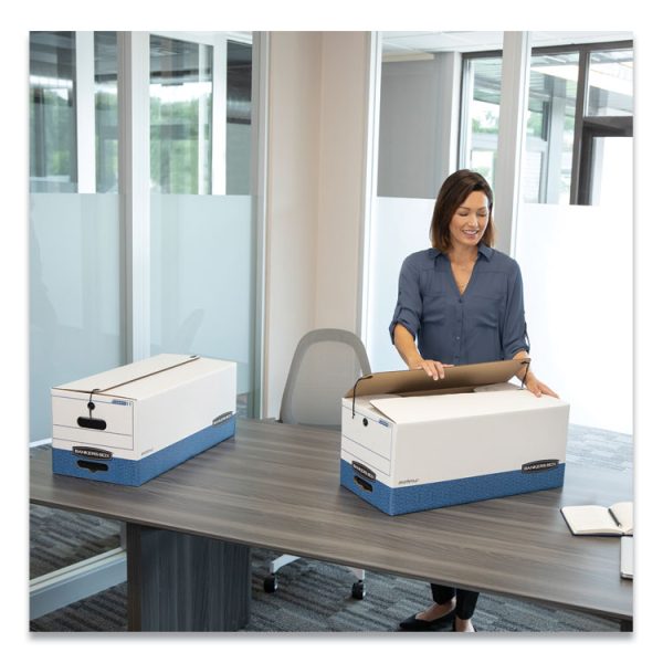 Liberty Heavy-Duty Strength Storage Boxes, Letter Files, 12.25" X 24.13" X 10.75", White/blue, 12/carton - Image 4