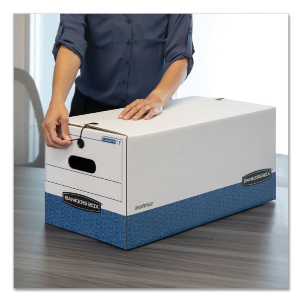 Liberty Heavy-Duty Strength Storage Boxes, Letter Files, 12.25" X 24.13" X 10.75", White/blue, 12/carton - Image 5