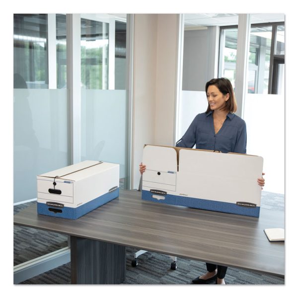 Liberty Heavy-Duty Strength Storage Boxes, Letter Files, 12.25" X 24.13" X 10.75", White/blue, 12/carton - Image 2