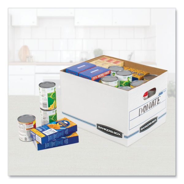 Easylift Basic-Duty Strength Storage Boxes, Letter Files, 12.75" X 13.25" X 10.5", White/blue, 12/carton - Image 4