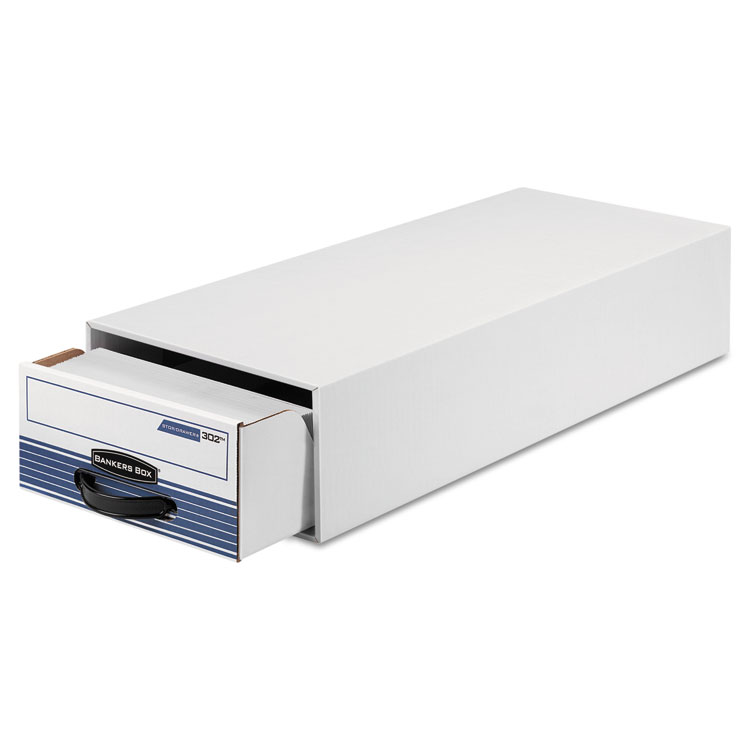 Stor/drawer Steel Plus Extra Space-Savings Storage Drawers, 10.5" X 25.25" X 5.25", White/blue, 12/carton - Image 2