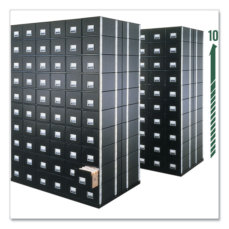 Staxonsteel Maximum Space-Saving Storage Drawers, Legal Files, 17" X 25.5" X 11.13", Black, 6/carton - Image 5