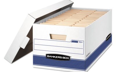 Stor/file Medium-Duty Storage Boxes, Letter Files, 12″ X 25.38″ X 10.25″, White, 20/carton