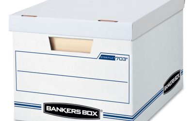 Stor/file Basic-Duty Storage Boxes, Letter/legal Files, 12.5″ X 16.25″ X 10.5″, White/blue, 12/carton
