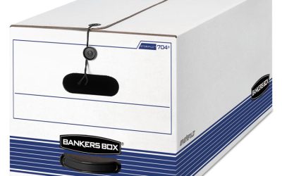 Stor/file Medium-Duty Strength Storage Boxes, Letter Files, 12.25″ X 24.13″ X 10.75″, White/blue, 12/carton