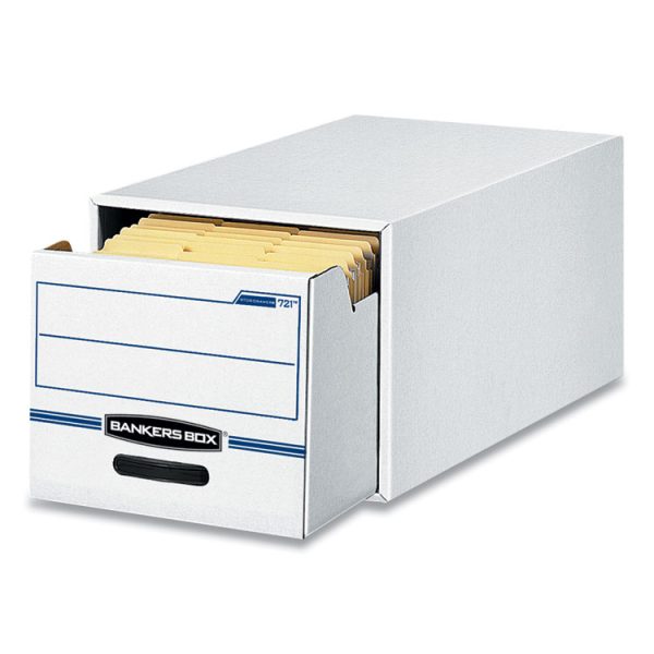 Stor/drawer Basic Space-Savings Storage Drawers, Letter Files, 14" X 25.5" X 11.5", White/blue, 6/carton - Image 2