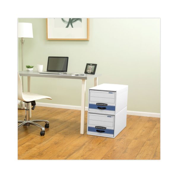 Stor/drawer Basic Space-Savings Storage Drawers, Letter Files, 14" X 25.5" X 11.5", White/blue, 6/carton - Image 5