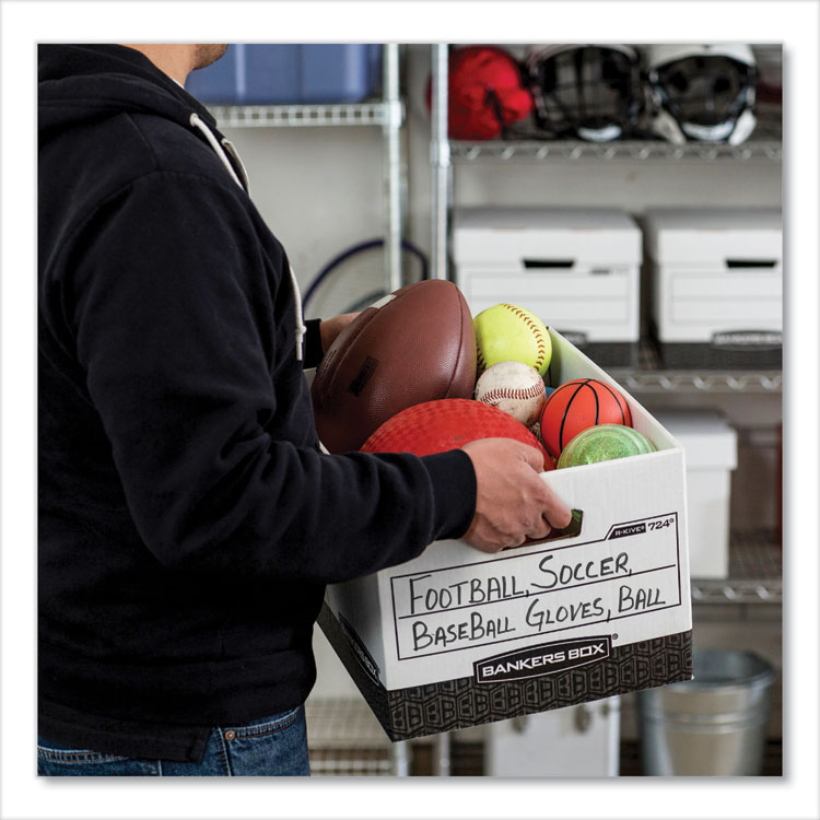 R-Kive Heavy-Duty Storage Boxes, Letter/legal Files, 12.75" X 16.5" X 10.38", Woodgrain, 4/carton - Image 4