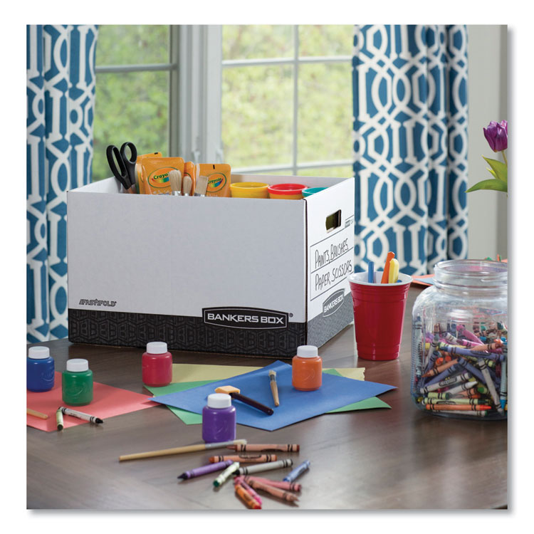 R-Kive Heavy-Duty Storage Boxes, Letter/legal Files, 12.75" X 16.5" X 10.38", Woodgrain, 12/carton - Image 4