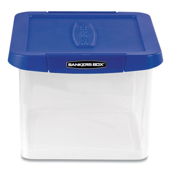 Heavy Duty Plastic File Storage, Letter/legal Files, 14" X 17.38" X 10.5", Clear/blue - Image 3