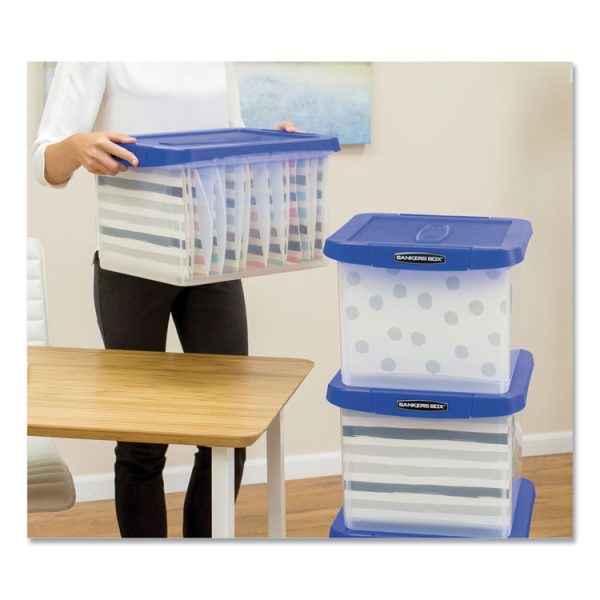 Heavy Duty Plastic File Storage, Letter/legal Files, 14" X 17.38" X 10.5", Clear/blue - Image 7