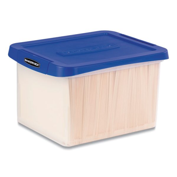 Heavy Duty Plastic File Storage, Letter/legal Files, 14" X 17.38" X 10.5", Clear/blue - Image 2