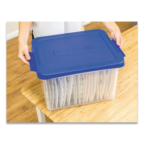 Heavy Duty Plastic File Storage, Letter/legal Files, 14" X 17.38" X 10.5", Clear/blue, 2/pack - Image 5