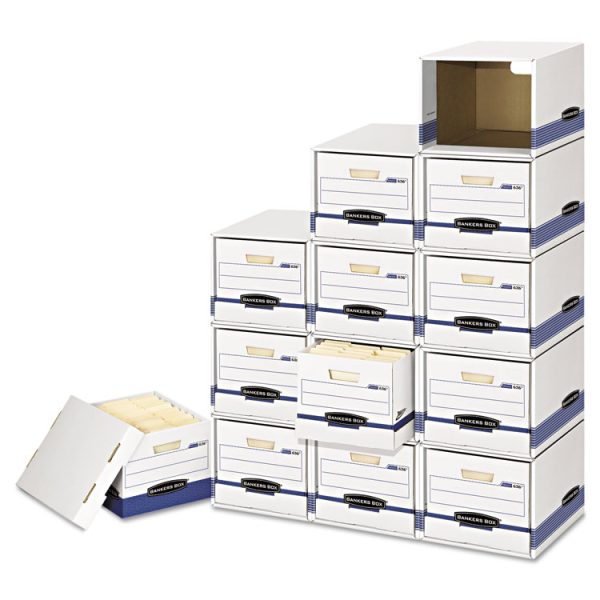 File/cube Box Shell, Legal/letter, 23.75 X 19.75, White/blue, 6/carton - Image 2