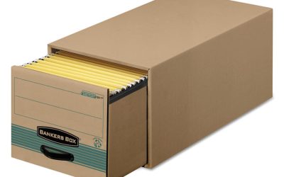 Stor/drawer Steel Plus Extra Space-Savings Storage Drawers, Letter Files, 14″ X 25.5″ X 11.5″, Kraft/green, 6/carton