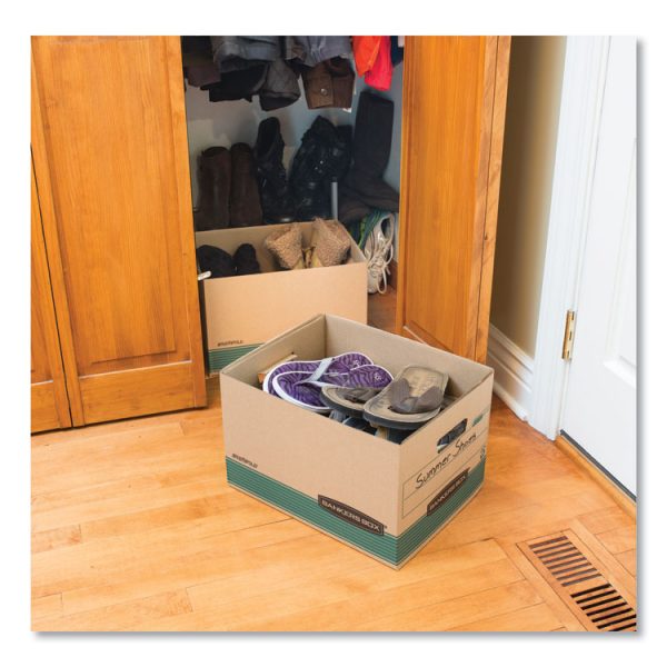Stor/file Medium-Duty 100% Recycled Storage Boxes, Letter/legal Files, 12" X 16.25" X 10.5", Kraft, 20/carton - Image 2