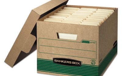 Stor/file Medium-Duty 100% Recycled Storage Boxes, Letter/legal Files, 12.5″ X 16.25″ X 10.25″, Kraft/green, 12/carton