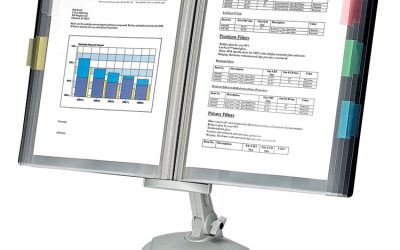 Reference Rack, Plastic, Letter, 10 Pockets, Platinum